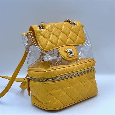 chanel pvc backpack yellow|pink chanel bag cheap.